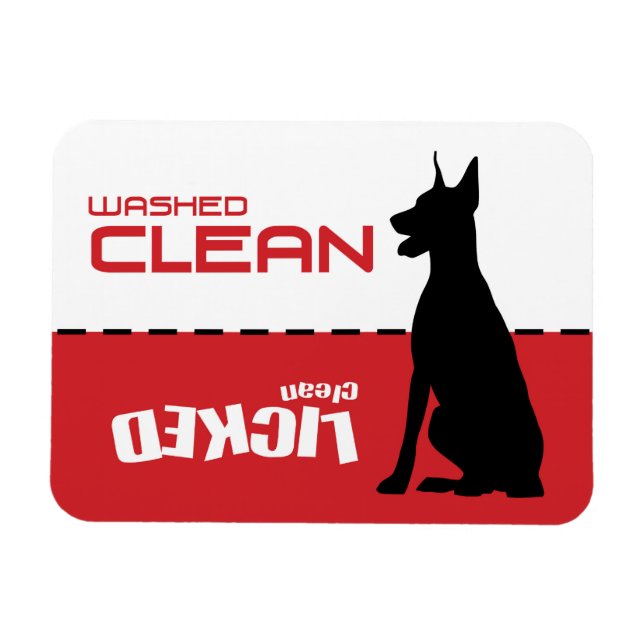 Doberman, Great dane Dishwasher Magnet (Horisontell)