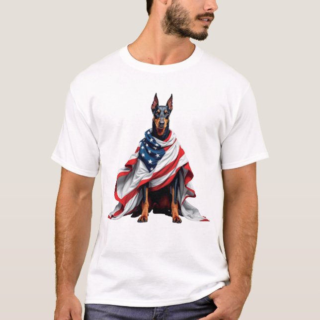 Doberman Guard Nation T Shirt (Framsida)