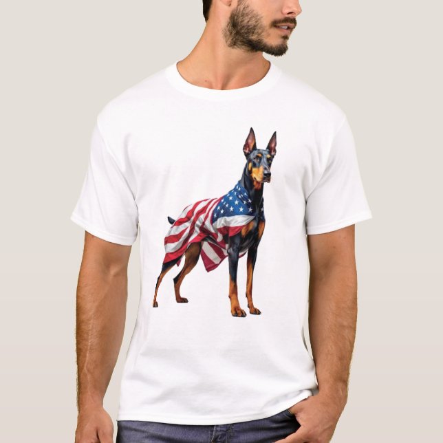 Doberman Guard Nation T Shirt (Framsida)