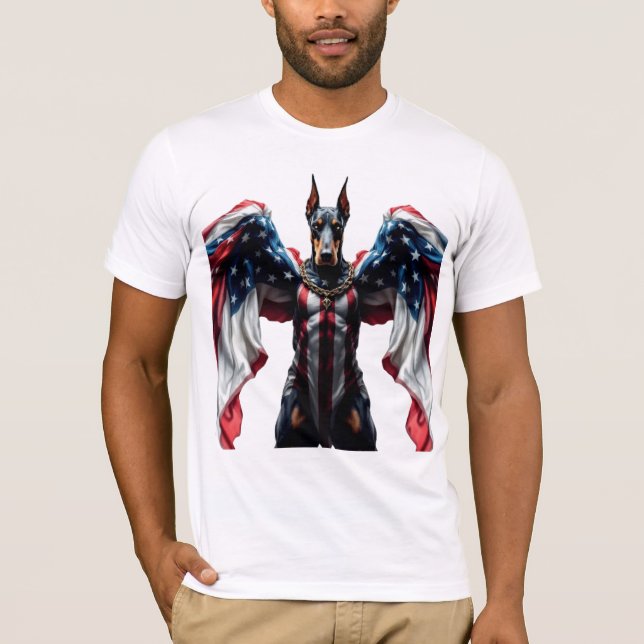 Doberman Guard Nation T Shirt (Framsida)