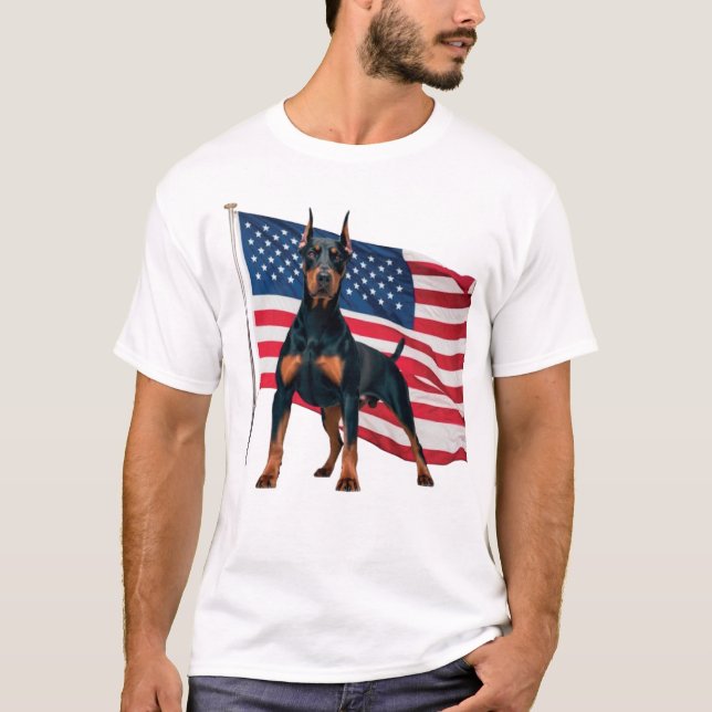 Doberman Guard T Shirt (Framsida)