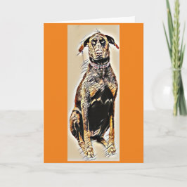 Doberman-hälsningskort Kort