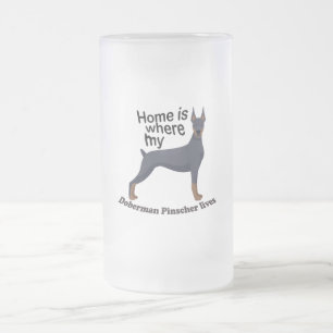 Doberman Home Frostat Ölglas