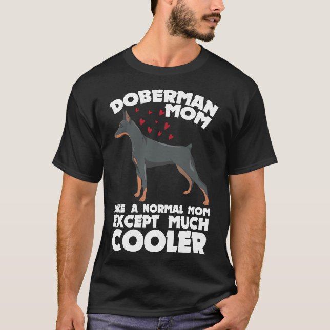 Doberman Hund 1002 T Shirt (Framsida)