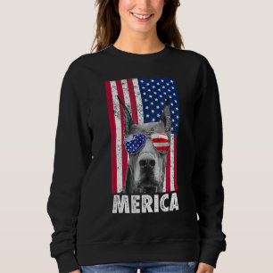 Doberman Hund 4 juli Merica Manar American Flagga T Shirt