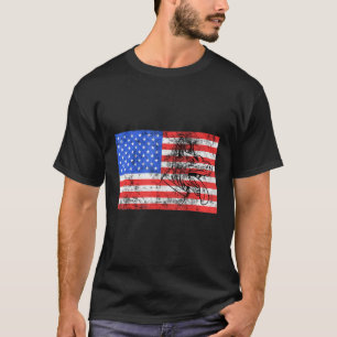Doberman Hund American Flagga Dobie Usa Pinscher O T Shirt