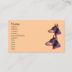 Doberman Hund Animal Visitkort