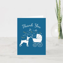 Doberman Hund Baby Shower Dobie Pinscher Tack Kort