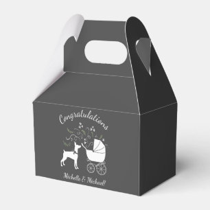 Doberman Hund Baby Shower Puppy Dobie Pinscher Presentaskar