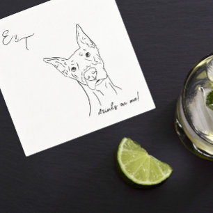 Doberman Hund Cocktail bröllop napkins Pappersservett