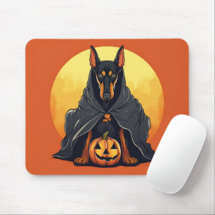 Doberman Hund in Black Ghost Costume Halloween Musmatta