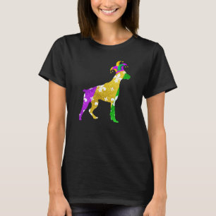 Doberman Hund Mardi Gras Carnivals Funny Puppy Kär T Shirt