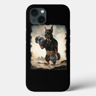 Doberman Hund Muscle Training Weightlift med Du