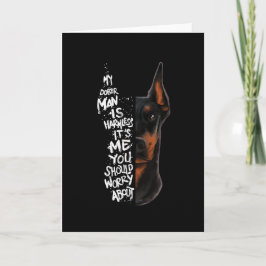Doberman Hund Say Harmless Gift Kort