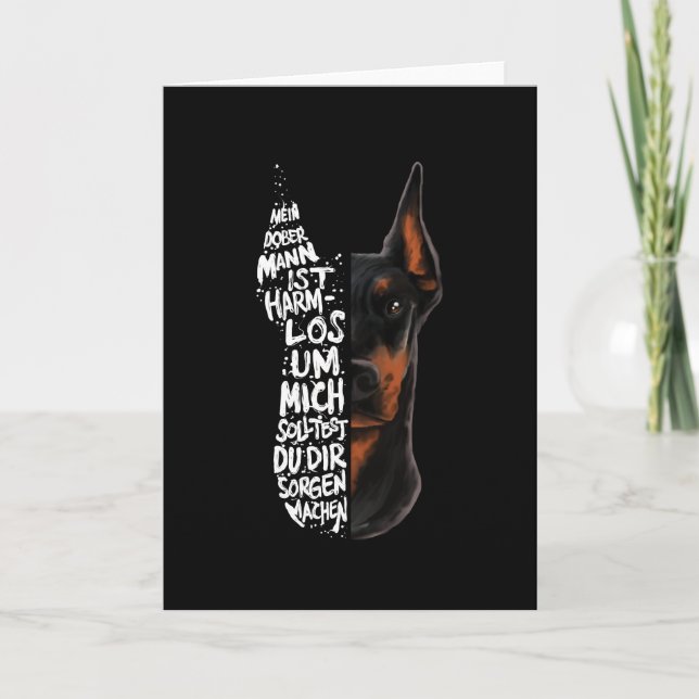Doberman Hund Say Harmless Gift Kort (Framsida)