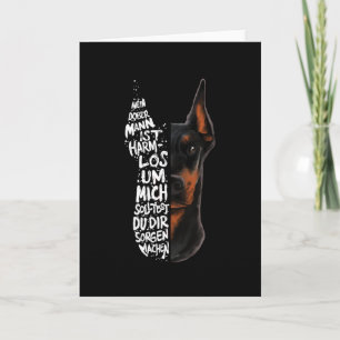 Doberman Hund Say Harmless Gift Kort