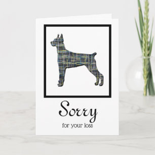 Doberman Hund Silhouette Pet Sympathy Card Kort