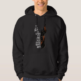 Doberman Hund som säger Harmless Gift Hoodie