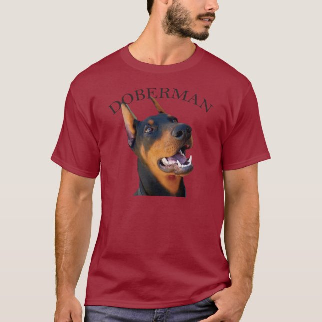 Doberman Hund T Shirt (Framsida)