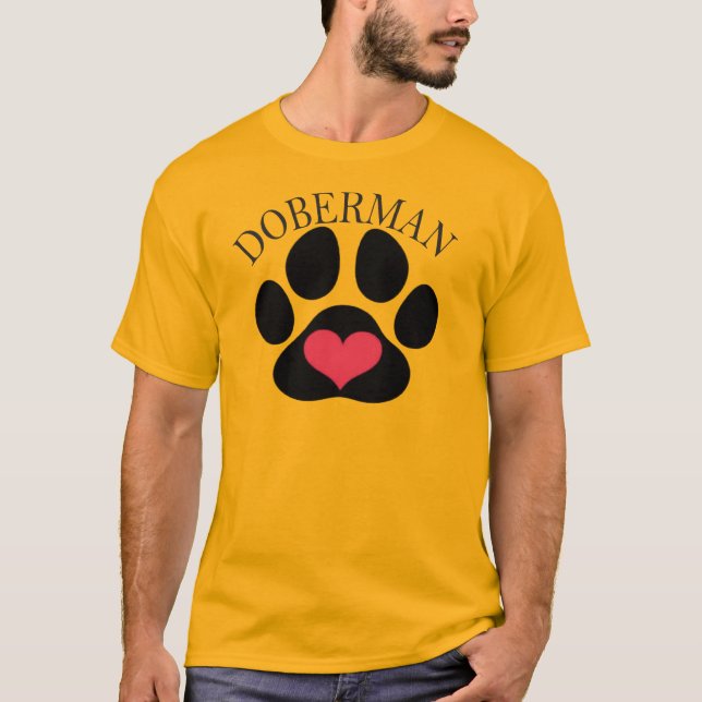Doberman Hund T Shirt (Framsida)