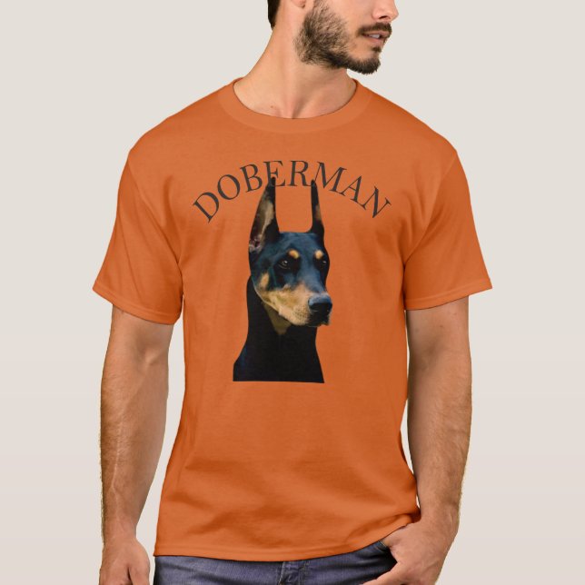 Doberman Hund T Shirt (Framsida)