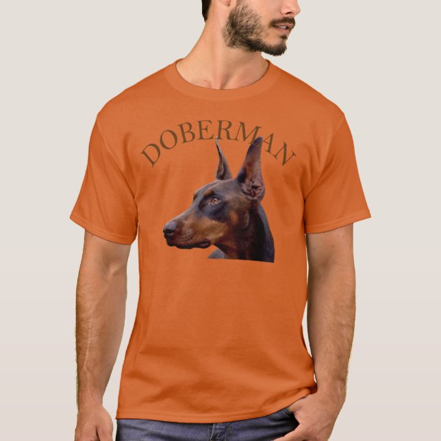 Doberman Hund T Shirt (Framsida)