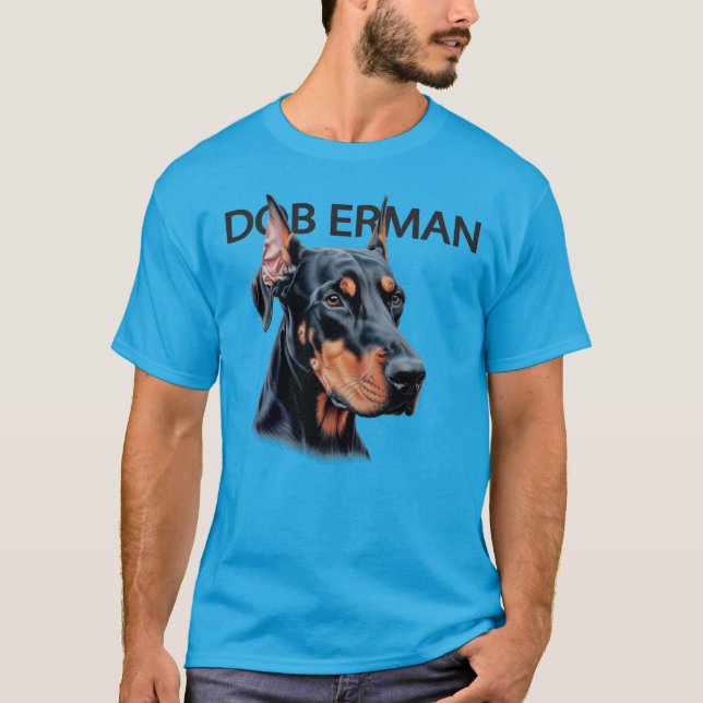 Doberman Hund T Shirt (Framsida)