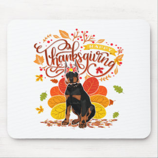 Doberman Hund Turkiet Thanksgiving Party Musmatta