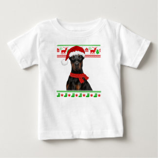 Doberman Hund Ugly Sweater jul Puppy Hund Kärlek T Shirt