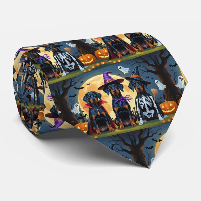 Doberman Hundar Pumpkin Halloween Funny Slips (Rullad)