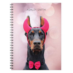 Doberman i Djävulen Costume Anteckningsbok