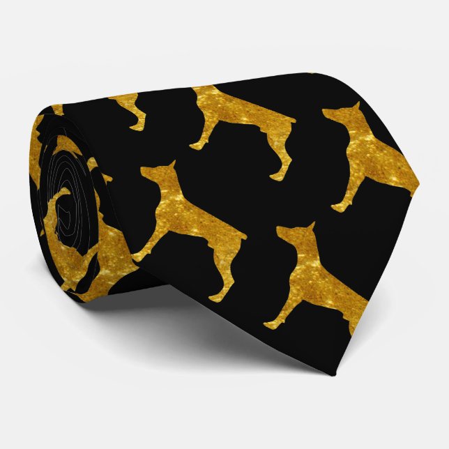 Doberman i guld slips (Rullad)