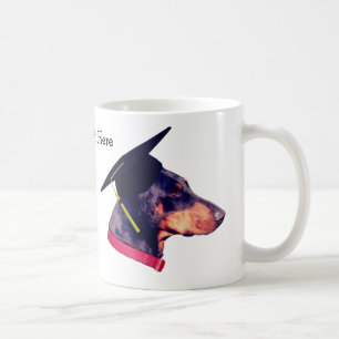 Doberman in Studentmössa Cute Personlig Kaffemugg