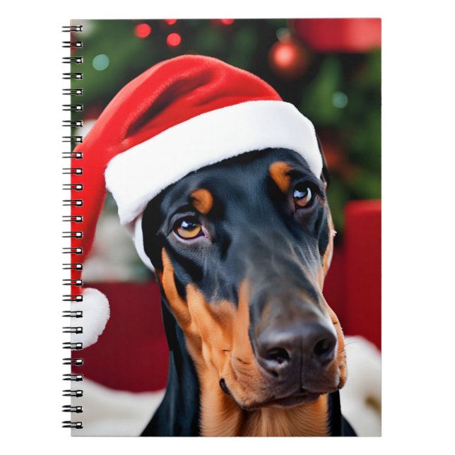 Doberman jul anteckningsbok (Framsidan)