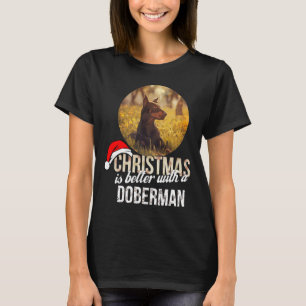 Doberman jul är bättre med en Doberman T Shirt
