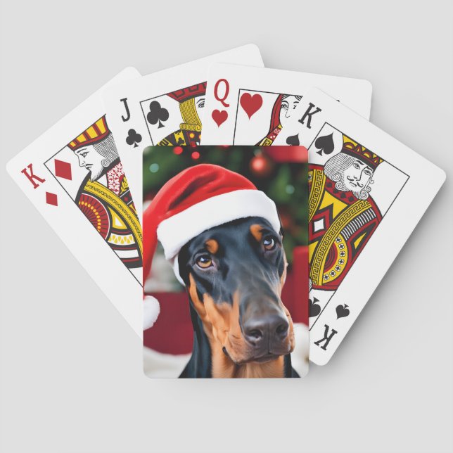 Doberman jul casinokort (Baksidan)