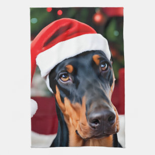 Doberman jul kökshandduk