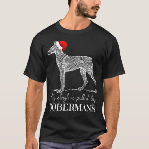 Doberman Jul, min sleigh är utgallrad av Doberman T Shirt