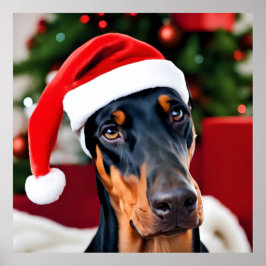 Doberman jul poster