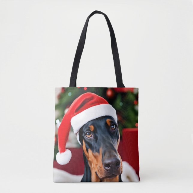 Doberman jul tygkasse (Framsida)