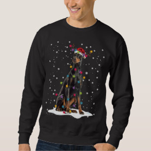 Doberman Julgran Light Pajama Doberman Hund Lång Ärmad Tröja