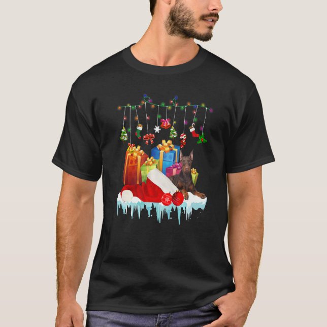 Doberman julgran ornament dekoration t shirt (Framsida)