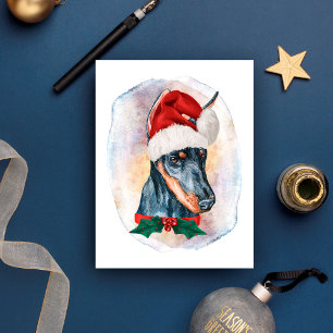 Doberman julklappar för hundälskare helg vykort