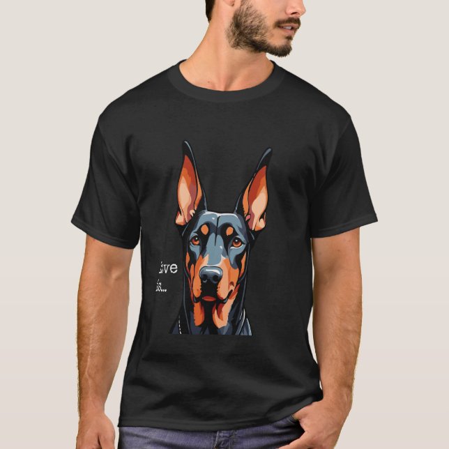 Doberman Kärlek Är Husdjur Dobie Doberman T Shirt (Framsida)