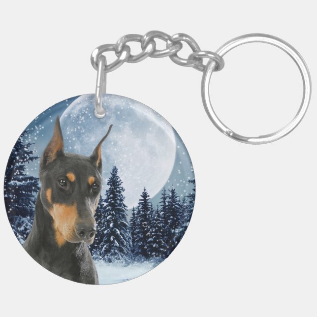 Doberman Keychain (Höger Baksida)