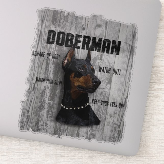 Doberman Klistermärken (Detalj)