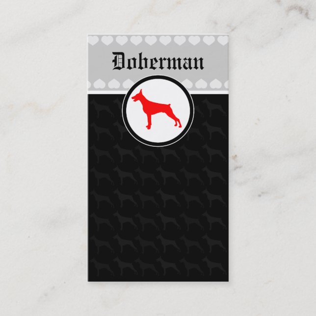 Doberman-kort Visitkort (Framsida)