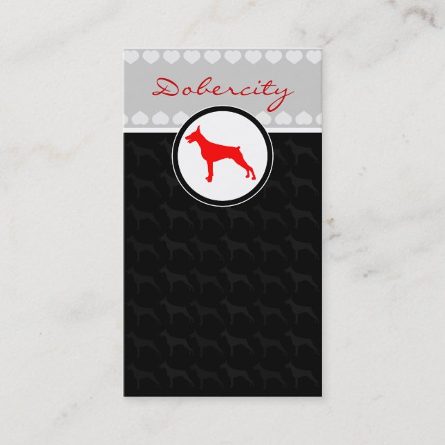 Doberman-kort Visitkort (Framsida)