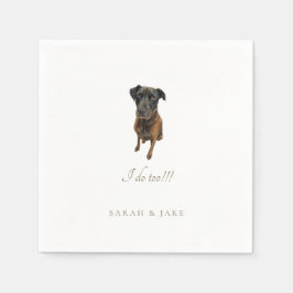 Doberman Lab Anpassningsbar Pet Bröllop Napkins Pappersservett