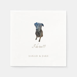 Doberman Lab II Anpassningsbar Pet Bröllop Napkins Pappersservett